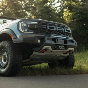Ford Ranger Raptor Front Bumper - Rival 4x4 - Aluminum w/Winch Mount and Recovery Points - `24-`26